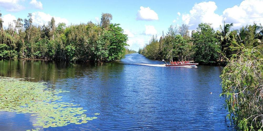 Boat ride to the Taino Village